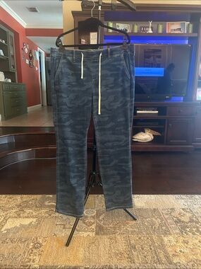 Navy Camo Drawstring Jeans